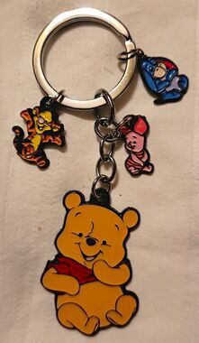 NWOT Winnie the Pooh Inspired Keychain w/ Tigger Piglet & Eeyore Charms